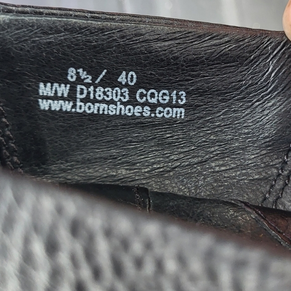 Born Black Leather Slip On Clogs With Stud Detail Western Style Size 8.5 - Picture 5 of 7